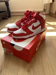Size 8 - Nike Dunk High Championship Red - Picture 1 of 7