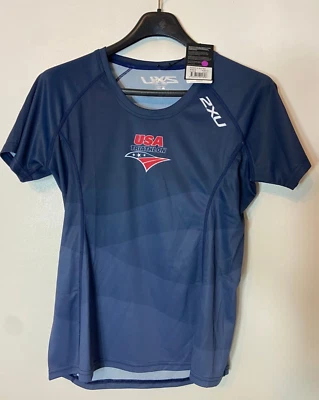 Nueva Camiseta 2XU Mujer Perform X Run Manga Corta EE. UU. Triatlón Mediana WX5703a Foto 1 de 3