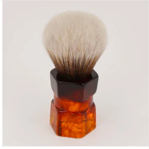 Cepillo de afeitado para hombre fibra sintética peluquero cuidado facial barba salón de aseo - Imagen 1 de 3