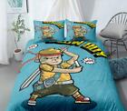 3D Kung Fu Junge NAM9193 Bett Kissenbezüge Decke Bettdecke Abdeckung Set Fay