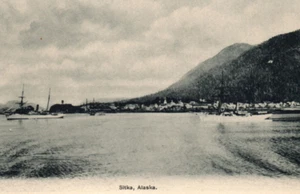 Sitka Alaska AK Hafen Boote Schiffe Postkarte - Bild 1 von 3