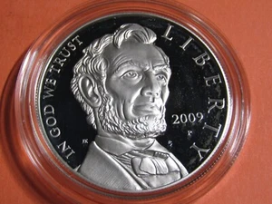 2009-P Proof Lincoln Commemorative Silver Dollar $1 #484 - Gem Proof - Picture 1 of 5