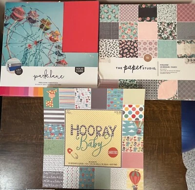 Lote de Cartulina, 12x12, 150 Piezas (aprox): Liso, Floral, Bebé Foto 1 de 4