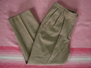 VTG 70s Pendleton Brown 100% Wool USA Made High Waist Formal Talon Pants Sz 14 - Picture 1 of 7