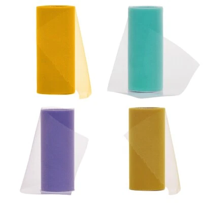 NYLON DRESS NET TULLE TUTU SASHES RIBBON PARTY WEDDING DECORATION 25/100 YARDS - Image 1 of 4