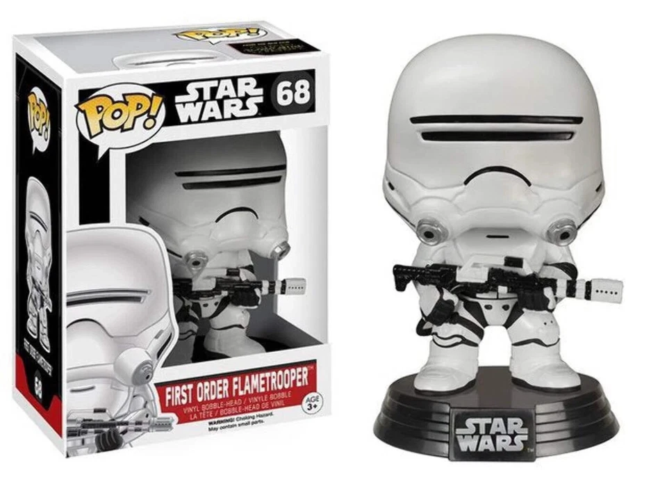 Star Wars FIRST ORDER FLAMETROOPER 68 FUNKO POP VINYL NEW IN MINT BOX + P/P - Image 1 of 1