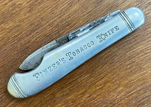 OLD Antique FINZER'S TOBACCO POCKET KNIFE Advertising CHESTERFIELD CUTLERY - Picture 1 of 9