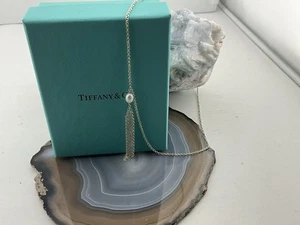 Tiffany & Co. Pearl Tassel Chainmail Pendant Necklace - Picture 1 of 8