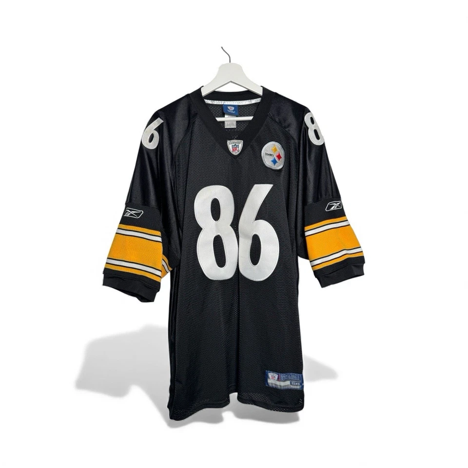 Camiseta deportiva cosida vintage Reebok Hines Ward #86 PITTSBURGH STEELERS 56 para hombre Foto 1 de 4