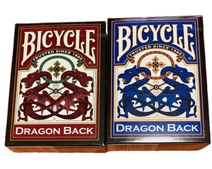Bicycle Dragon Back Playing Cards – Red & Blue Set of 2 Decks - Picture 1 of 8