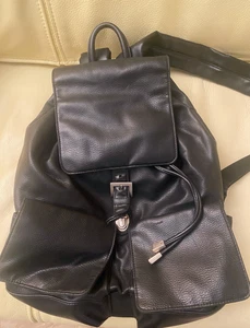 Damen Leder Rucksack. Vintage schwarz länge 28 - Bild 1 von 5