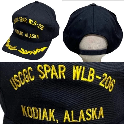 De colección USCGC SPAR WLB 206 Gorra Snapback Kodiak Alaska EE. UU. Guardia Costera Barco Logo Gorra Foto 1 de 4