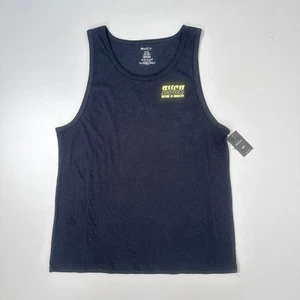 Camiseta sin mangas RVCA para hombre mediana negra algodón pulido bebé estampado gráfico - Imagen 1 de 5