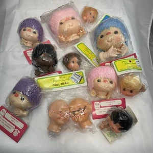 Vintage Doll Heads & Hands Acrylic Fibre-Craft Make Your Own Lot - Picture 1 of 11
