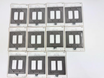 Lot Of 11 ALLEN + ROTH 5”x5” DOUBLE WALL PLATE BRUSHED GREYNICKEL FINISH 4896595 - Image 1 of 4