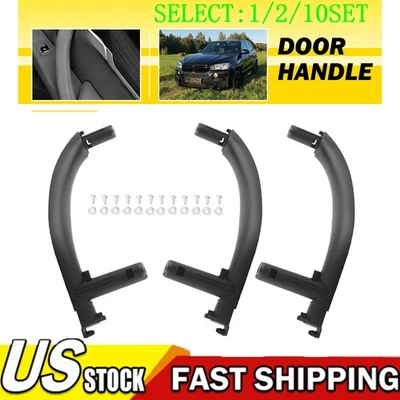 3x Left&Right Mocha Interior Door Pull Handle Trim Black for BMW X5 X6 F15 1~10X Foto 1 de 4