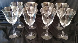 Lenox Navarre Platinum Rim Wine Goblets – Set of 8 – 8" – Etched Floral – Lenox  - Picture 1 of 23