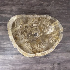 Bathroom Counter Top Petrified Wood Vanity Vessel Basin Sink PWS 18 - Picture 1 of 5