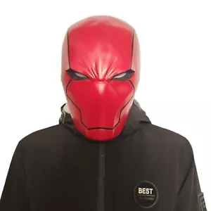 Cosplay Red Hood Jason Todd Helmet Full Head Superhero Halloween Mask Prop Latex - Picture 1 of 12
