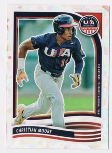 10/25 Panini 2024 Stars & Stripes USA Christian Moore Opening Day 21 Cracked ICE - Picture 1 of 2