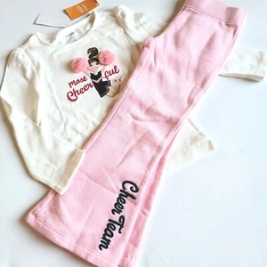 Gymboree sz 4 Homecoming Kitty Cheerful Pom Cheerleader Top Pink Pants Set NWT - Picture 1 of 4