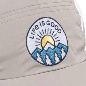 Baseballkappe Life Is Good Mountains Wandern hellgrau Alpine Trek für Damen UPF 50+ - Bild 1 von 4