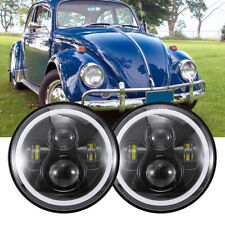 2X For Volkswagen Beetle Classic 67-93 7" LED Headlight Hi/Lo DRL Replacement DM