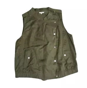 Juicy Couture Größe Large grüne Weste Damen Knopfleiste Weste - Bild 1 von 4