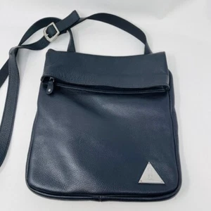 FLY London Bag Crossbody Messenger Travel Black Pebble Leather Womens Boho Zip - Afbeelding 1 van 12