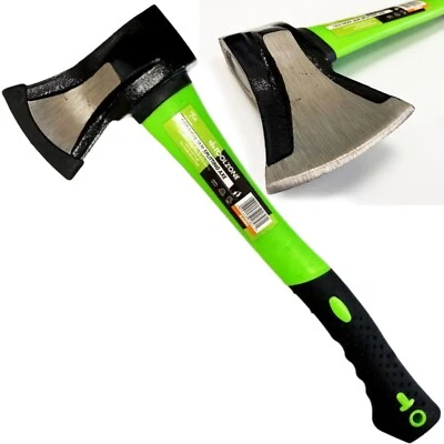 1KG Hand Axe with Fiberglass Handle Non Jam Splitting Wood Log Cutter Tool - Image 1 of 4