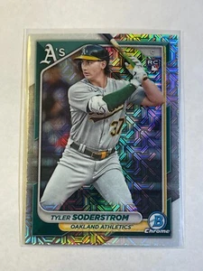 2024 Bowman Chrome Mega Box Refractor #15 Tyler Soderstrom Rookie Card RC - Picture 1 of 2