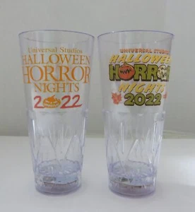 Juego de 2 Copas de Vidrio Iluminadas de Halloween Horror Nights 2022 - Imagen 1 de 6