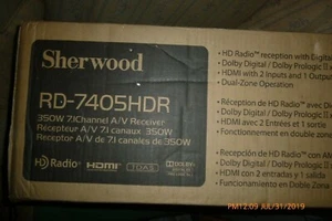 Sherwood RD-7405HDR NEW AV Receiver 7.1-Ch HDMI, dolby digital+ HD Radio Tuner - Picture 1 of 3