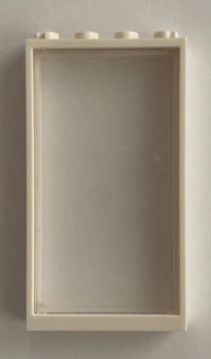 LEGO White 1 x 4 x 6 Window Frame with Trans-Clear Glass, Architecture, NEW - Image 1 of 3