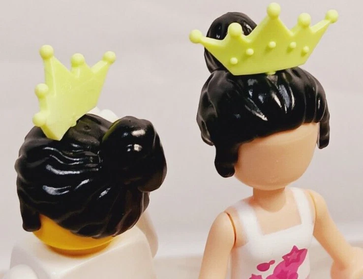Nuevo LEGO Peluca Corona de Pelo Negro Bollo Lateral Golpes Cerraduras Hispano Afroamericano Foto 1 de 1