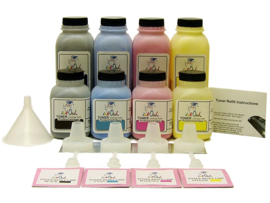 4 InkOwl COLOR Toner Refill Kit for LEXMARK X560 X560dn X560n - Image 1 of 1