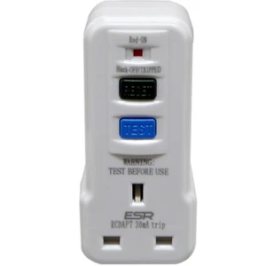 RCD Plug Socket 13A 30mA RCD Safety Adaptor for Appliances Tools Outdoor Lights - Picture 1 of 6