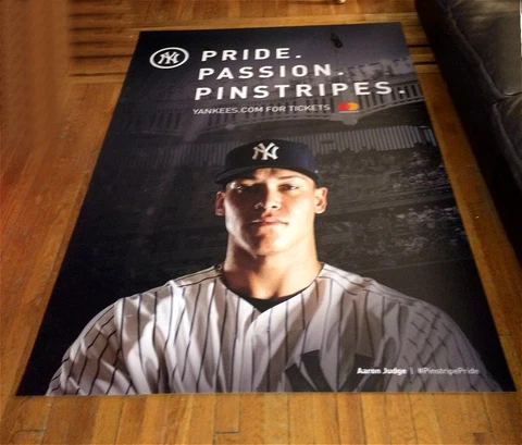 NY YANKEES 2017 AARON JUDGE 6FT PROMO BUS SHELTER POSTER Cover