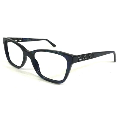 范思哲眼镜框 MOD.3192-B 5127 黑色蓝色绿色大理石 52-16-140 — 第 1/4 张图片