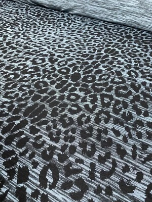 Tejido elástico negro azul leopardo tejido jaspeado jersey confección - ¡Limitado! Foto 1 de 4