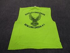 Harley Davidson Shirt Adult L Green Tank Top Sleeveless Biker Mesh Outdoors Mens