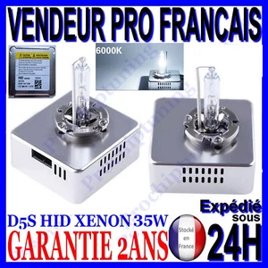 AMPOULE D5S 35W 6000K EN XENON LAMPE HID POUR PHARE FEU DE RECHANGE PHILIPS 25W - Picture 1 of 7