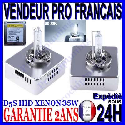 AMPOULE D5S 35W 6000K EN XENON LAMPE HID POUR PHARE FEU DE RECHANGE PHILIPS 25W - Image 1 of 4