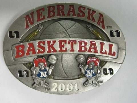 2001 Nebraska Cornhuskers Huskers Basketball Numbered Belt Buckle Cover