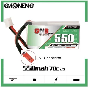 1/28 LiPo WLtoys 400mah Upgrade 2s 7.4v 550mAh 70c/140c XH-JST/JST-2P 1pc - Picture 1 of 3