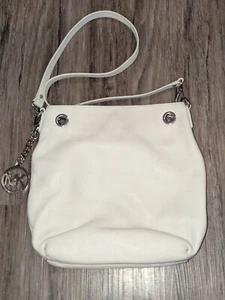Michael Kors White Handbag Shoulder Bag Purse Key Chain - Picture 1 of 21