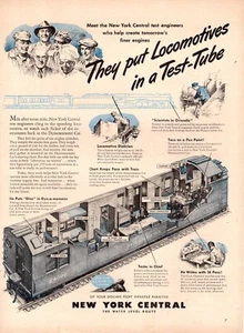 1944 WW @ Train AD NEW YORK CENTRAL tren dinamómetro coche 072223 - Imagen 1 de 1