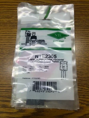 NTE2365 Transistor NPN Horizontal Dual Output, - Image 1 of 2