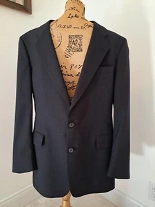 Jos A Bank Sakko S schwarz 100% Kammgarn Wolle Sport Mantel Blazer zwei Knöpfe 43 L - Bild 1 von 8