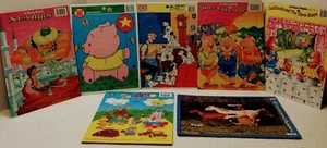 7 vintage frame tray puzzles Playmore & Golden complete VGC - Picture 1 of 8